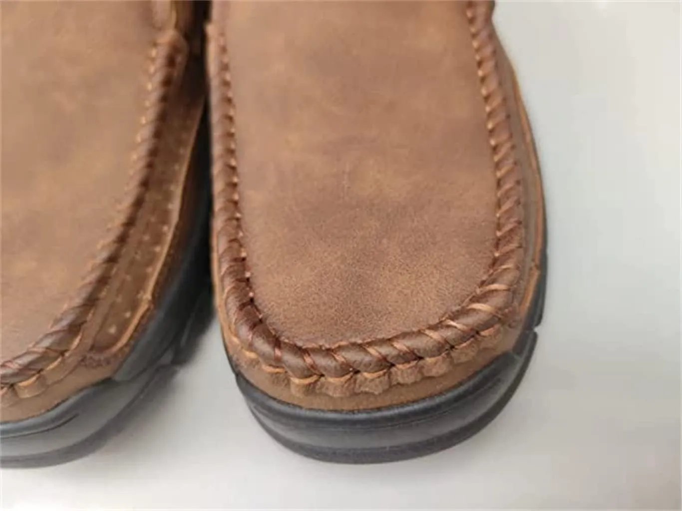 Veslexth Mens Classic Walking Loafers Men Leather Leisure Driving Slip On Sneakers Casual Soft Outdoor Comfortable Dress Shoes
