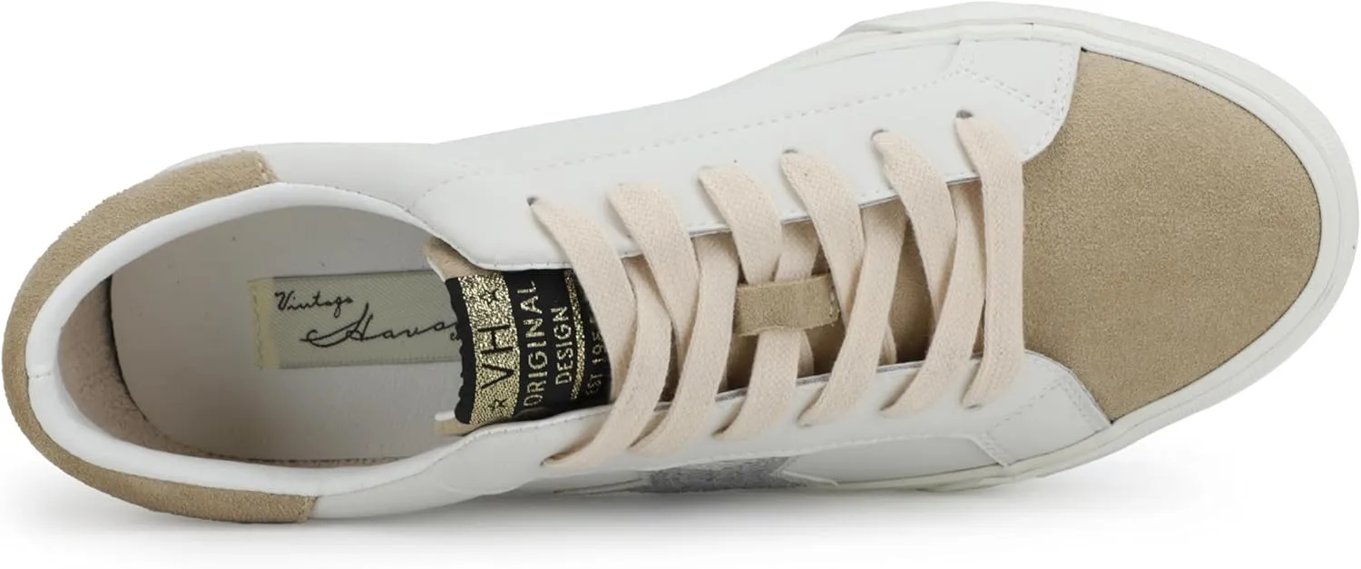 Vintage Havana Grande Womens Fashion Sneakers | Star Tennis Shoes Womens | Low Top Slip On | Walking Comfortable Casual