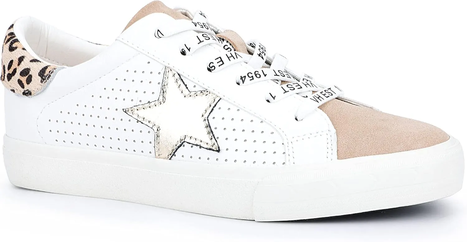 Vintage Havana Grande Womens Fashion Sneakers | Star Tennis Shoes Womens | Low Top Slip On | Walking Comfortable Casual