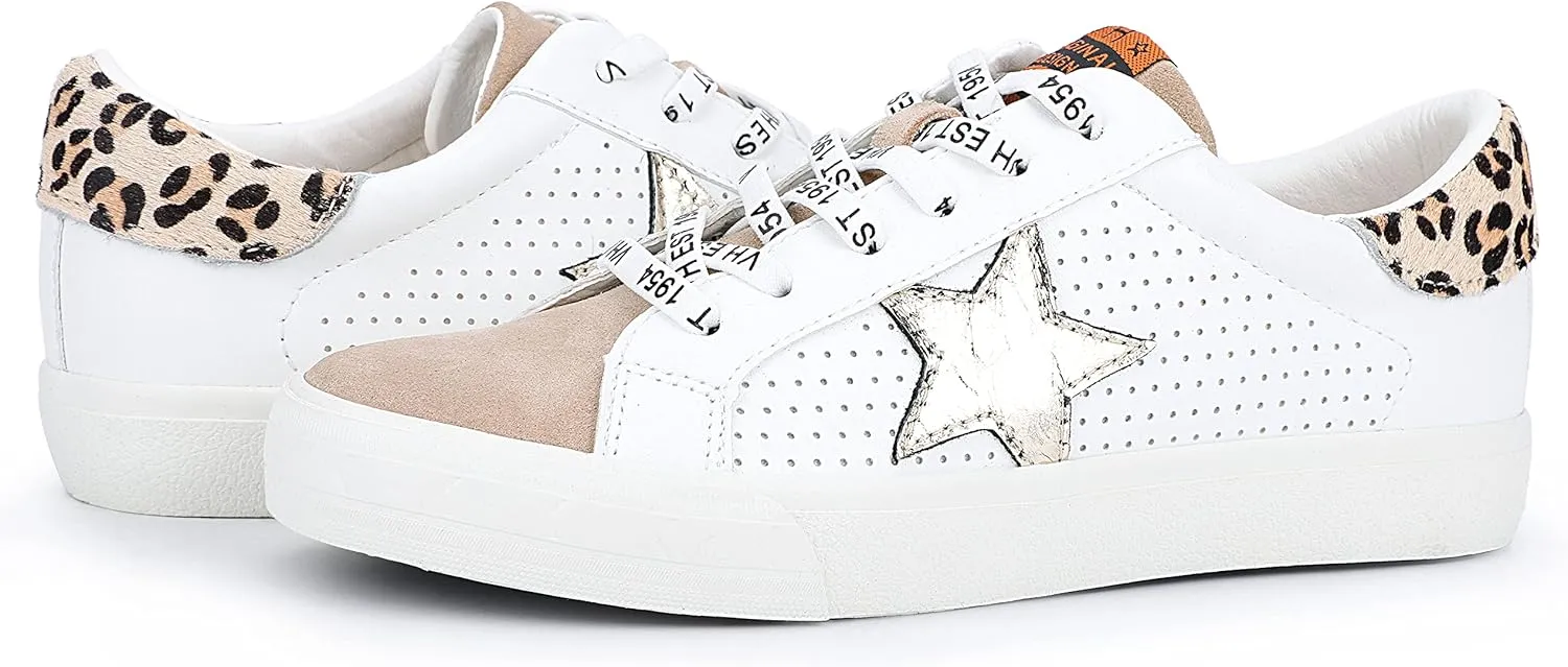 Vintage Havana Grande Womens Fashion Sneakers | Star Tennis Shoes Womens | Low Top Slip On | Walking Comfortable Casual