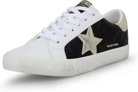 Vintage Havana Grande Womens Fashion Sneakers | Star Tennis Shoes Womens | Low Top Slip On | Walking Comfortable Casual