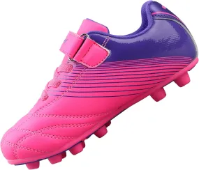 Vizari Loma FG Soccer Cleats for Kids | Firm Ground Shoes with Hook & Loop Closure | Synthetic Upper Toddler Shoes with Rubber Sole for Enhanced Performance and Traction | Ideal for Boys & Girls