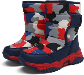Waterproof Kids Snow Camouflage Boots Girls Toddlers Insulated Warm Fleece Lined Winter Snow Boots Boys Little Kid
