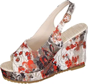 Wedge Sandals Cute Ankle Strap Platform Sandals Dressy Shoes Womens Casual Slip on Summer Wedge Sandals
