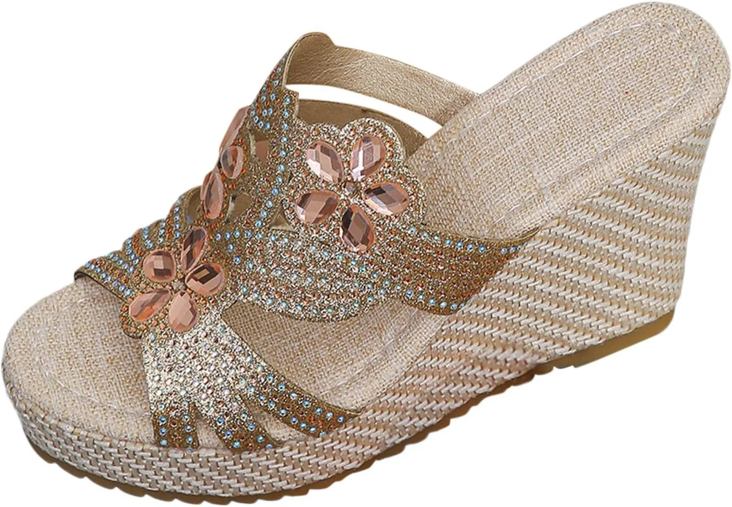 Wedge Sandals Womens Comfort Lightweight Platform Sandals Womens Sandals Women's Ankle Strap Low Wedge Sandals