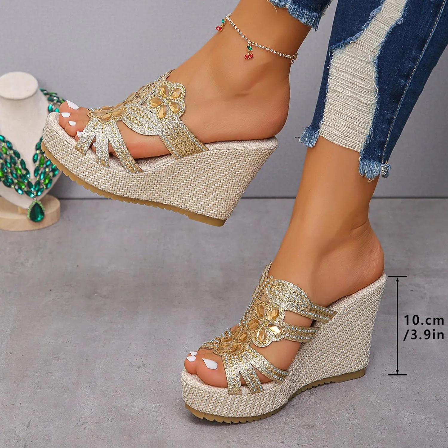 Wedge Sandals Womens Comfort Lightweight Platform Sandals Womens Sandals Women's Ankle Strap Low Wedge Sandals