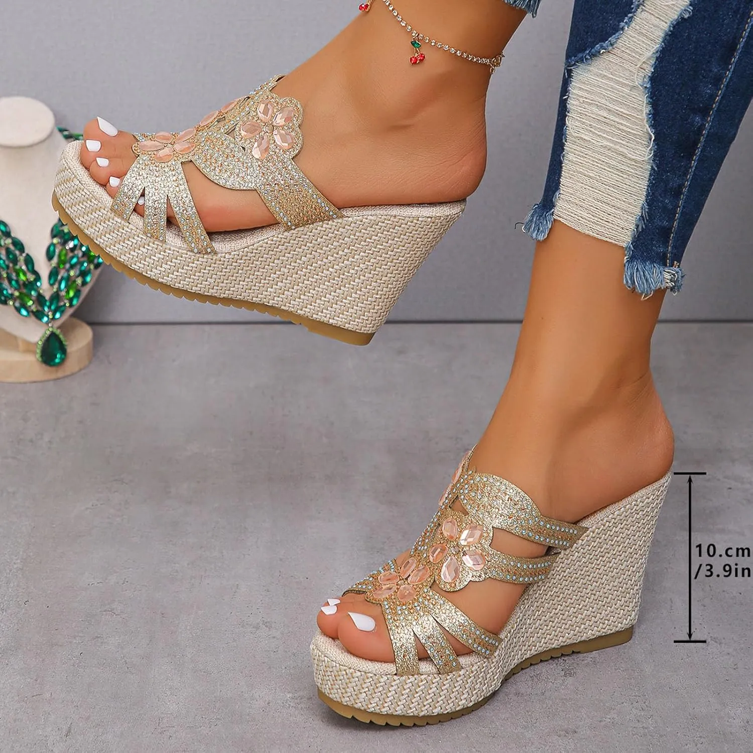 Wedge Sandals Womens Comfort Lightweight Platform Sandals Womens Sandals Women's Ankle Strap Low Wedge Sandals