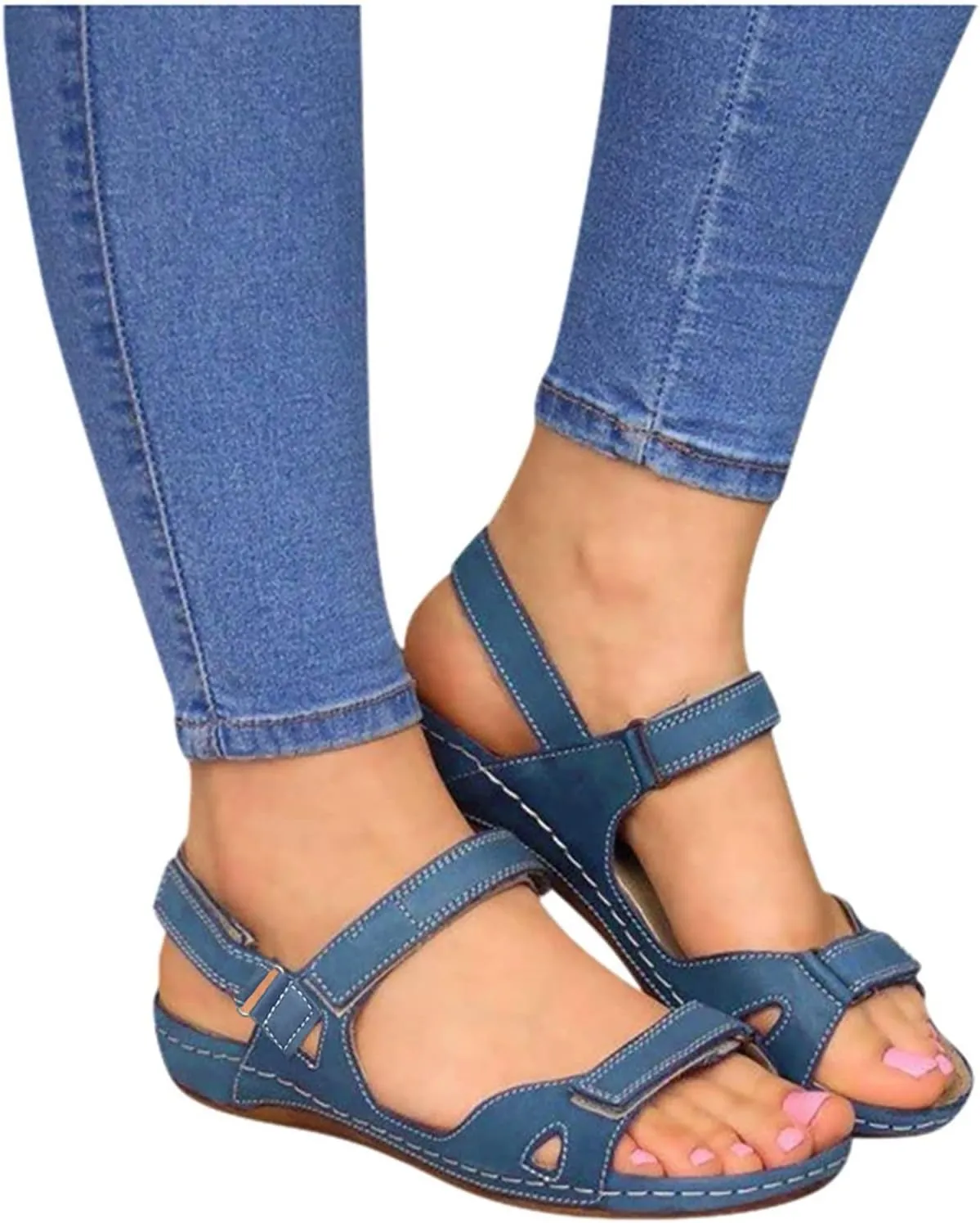 Wedge Sandals Womens Low Wedges Platform Sandals Womens Summer Shoes Women's Ankle Strap Low Wedge Sandals