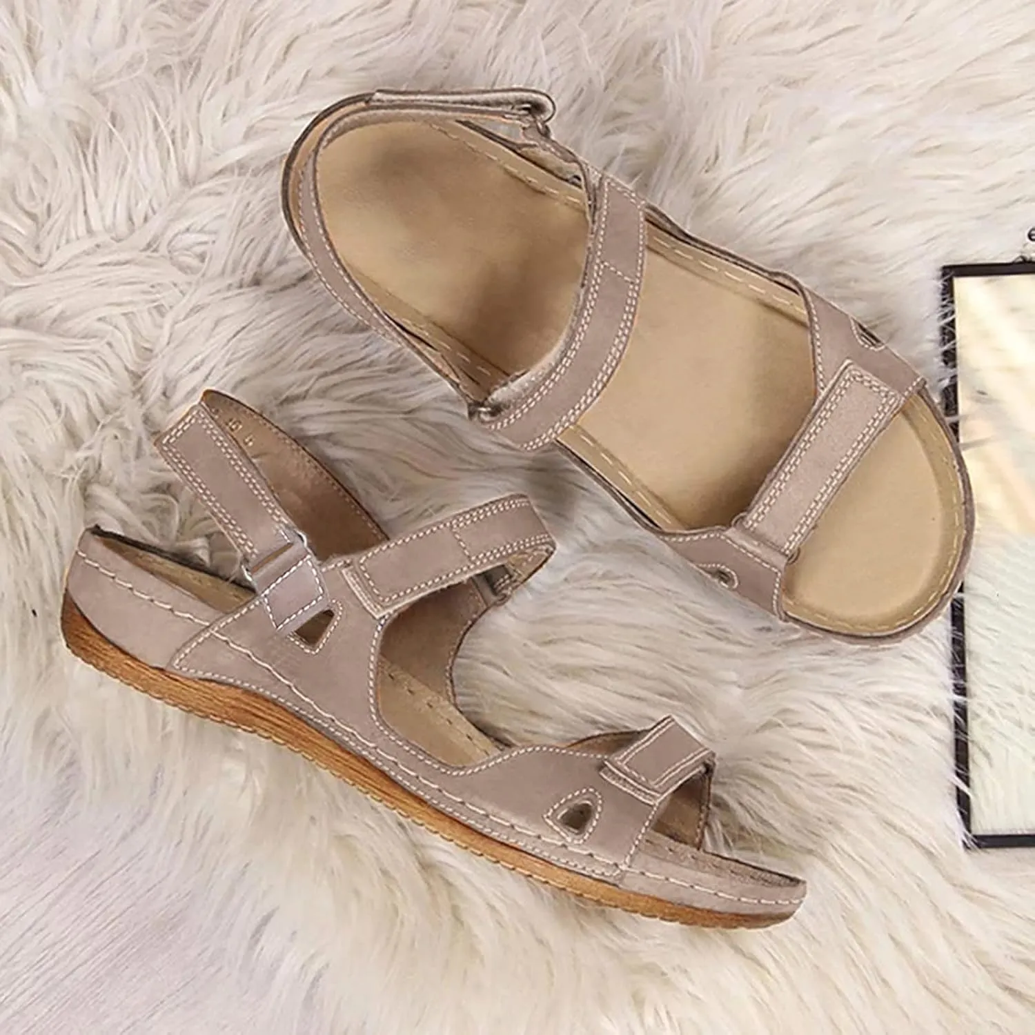 Wedge Sandals Womens Low Wedges Platform Sandals Womens Summer Shoes Women's Ankle Strap Low Wedge Sandals
