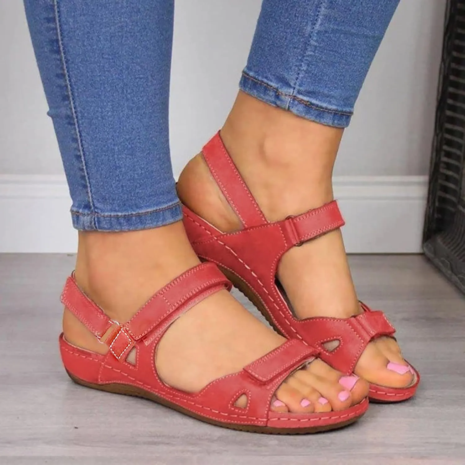 Wedge Sandals Womens Low Wedges Platform Sandals Womens Summer Shoes Women's Ankle Strap Low Wedge Sandals