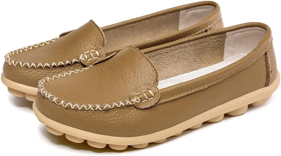 WERWAES Casual Womens Loafers Classic Lightweight Comfort Slip on Loafers Flats Driving Outdoor Walking Moccasins Boat Shoes Loafers for Womens