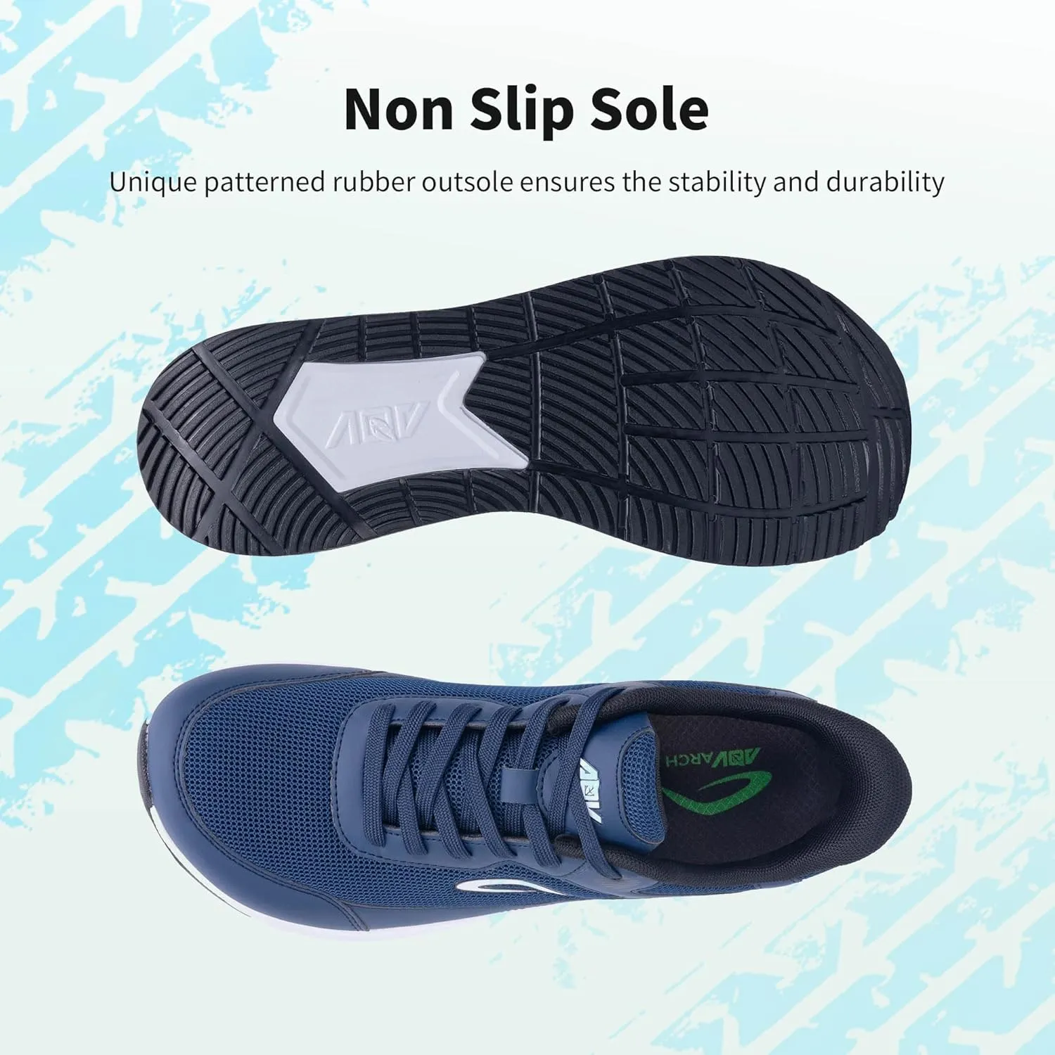 Wide Toe Box Shoes for Men Arch Support Walking Shoes Plantar Fasciitis Orthotic Tennis Sneakers