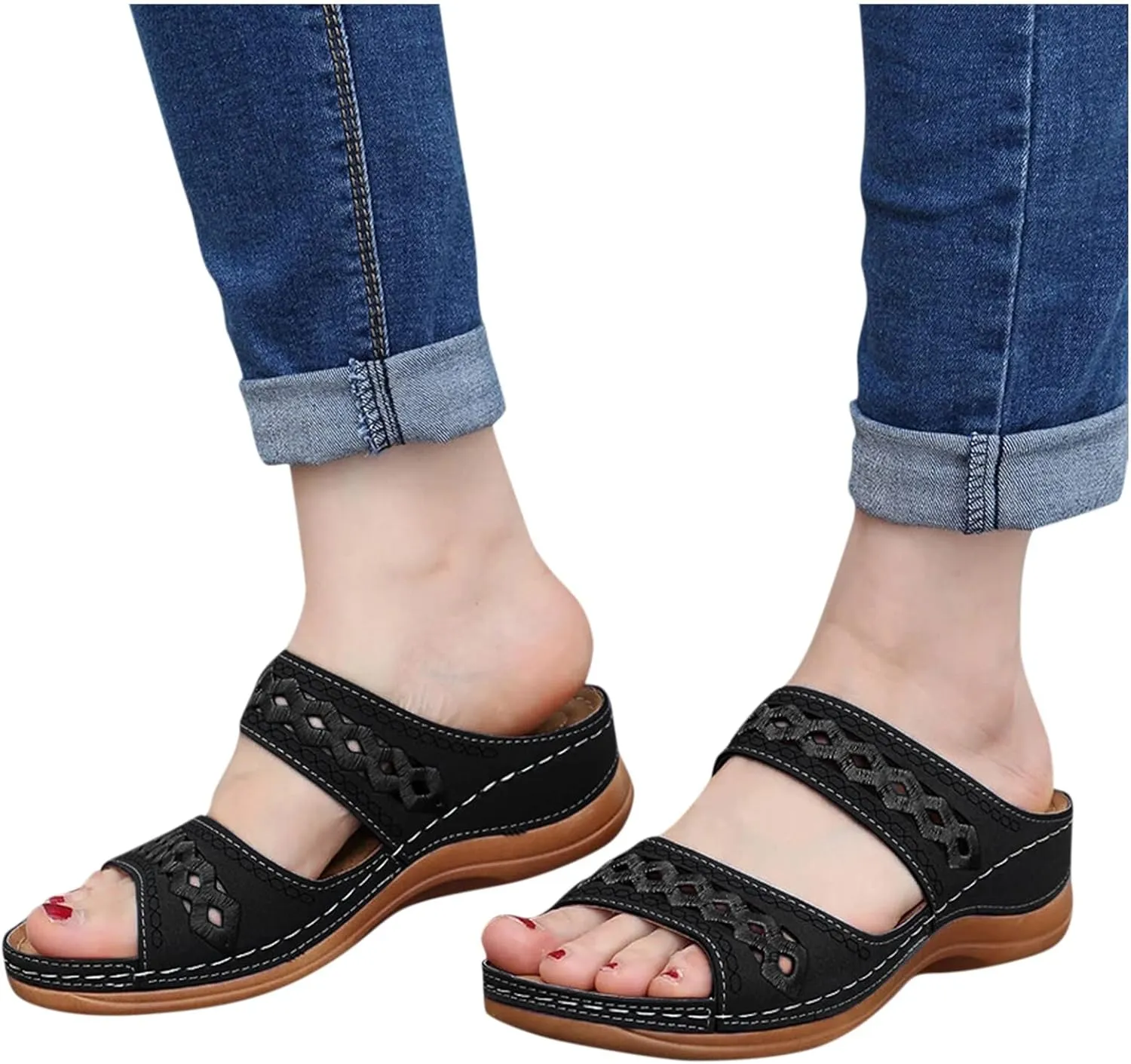 Wide Width Flip Flops Womens Orthopedic Sandals with Arch Support Shoes Size 7.5 Sneaker Sandals for Women Size 13 Womens Heels Support Shoes for Women Womens Sandal Heels