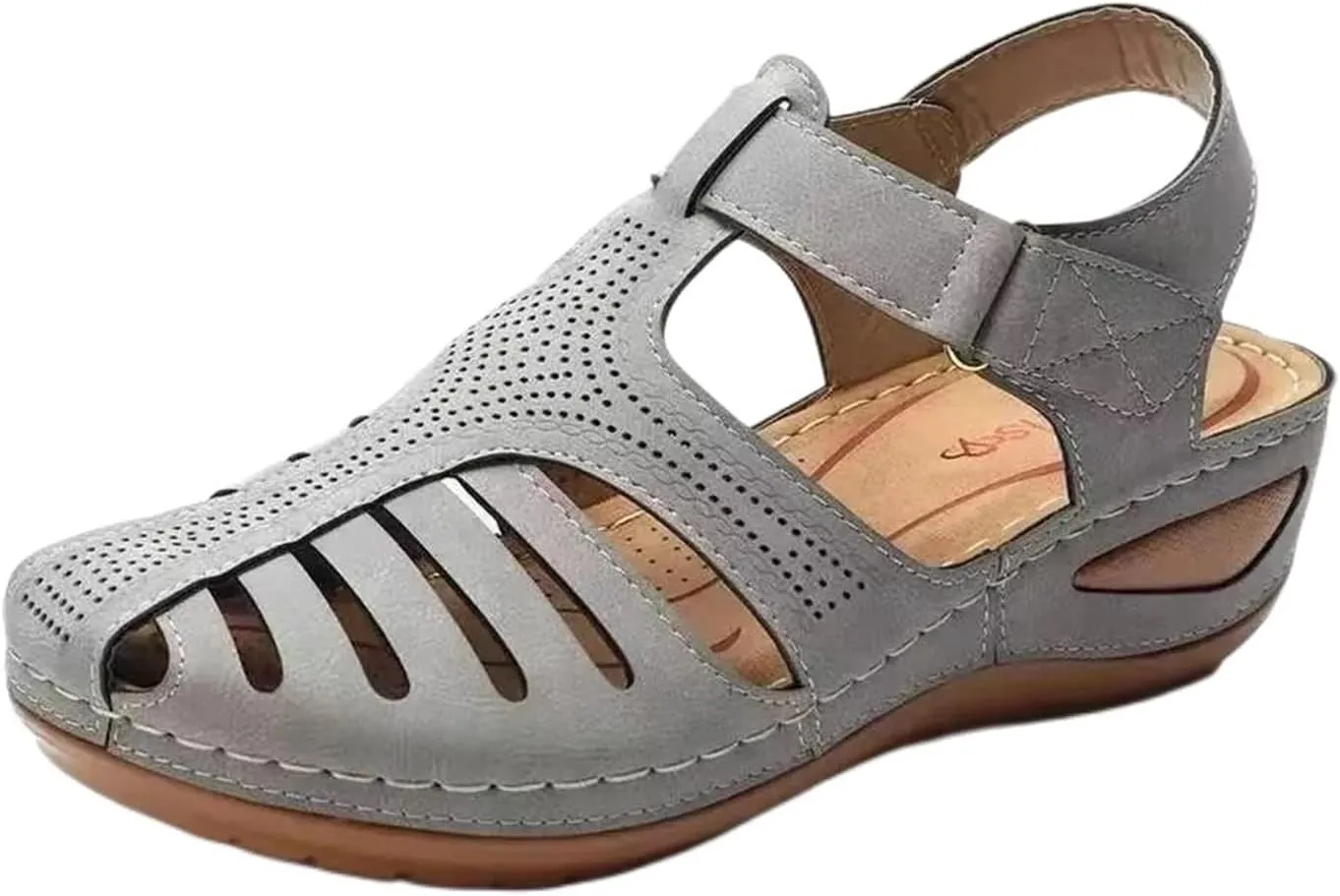 Women Comfortable Flat Sandals: Summer Sandals Casual Bohemia Gladiator Closed Toe Wedge Shoes Fisherman Sandal Ankle Strap Slip on Platform Sandal 2025