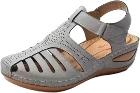 Women Comfortable Flat Sandals: Summer Sandals Casual Bohemia Gladiator Closed Toe Wedge Shoes Fisherman Sandal Ankle Strap Slip on Platform Sandal 2025