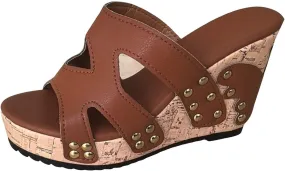 Women Wedge Sandals Comfortable High Heeled Wedges with Adjustable Buckle Womens Casual Slip on Summer Wedge Sandals