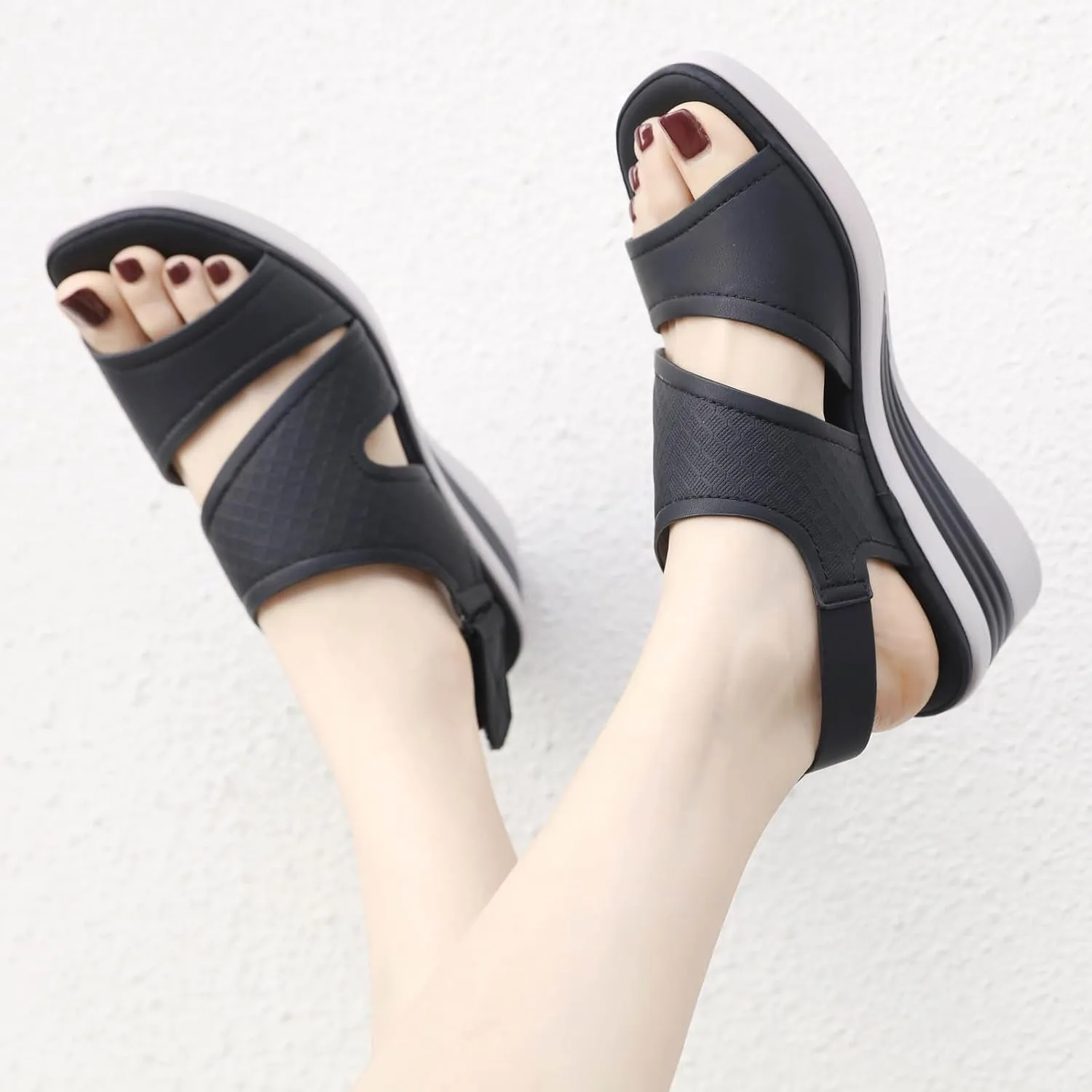 Women's Arch Support Wedge Sandals Womens Comfort Lightweight Platform Sandal Elegant Summer Cool Shoes