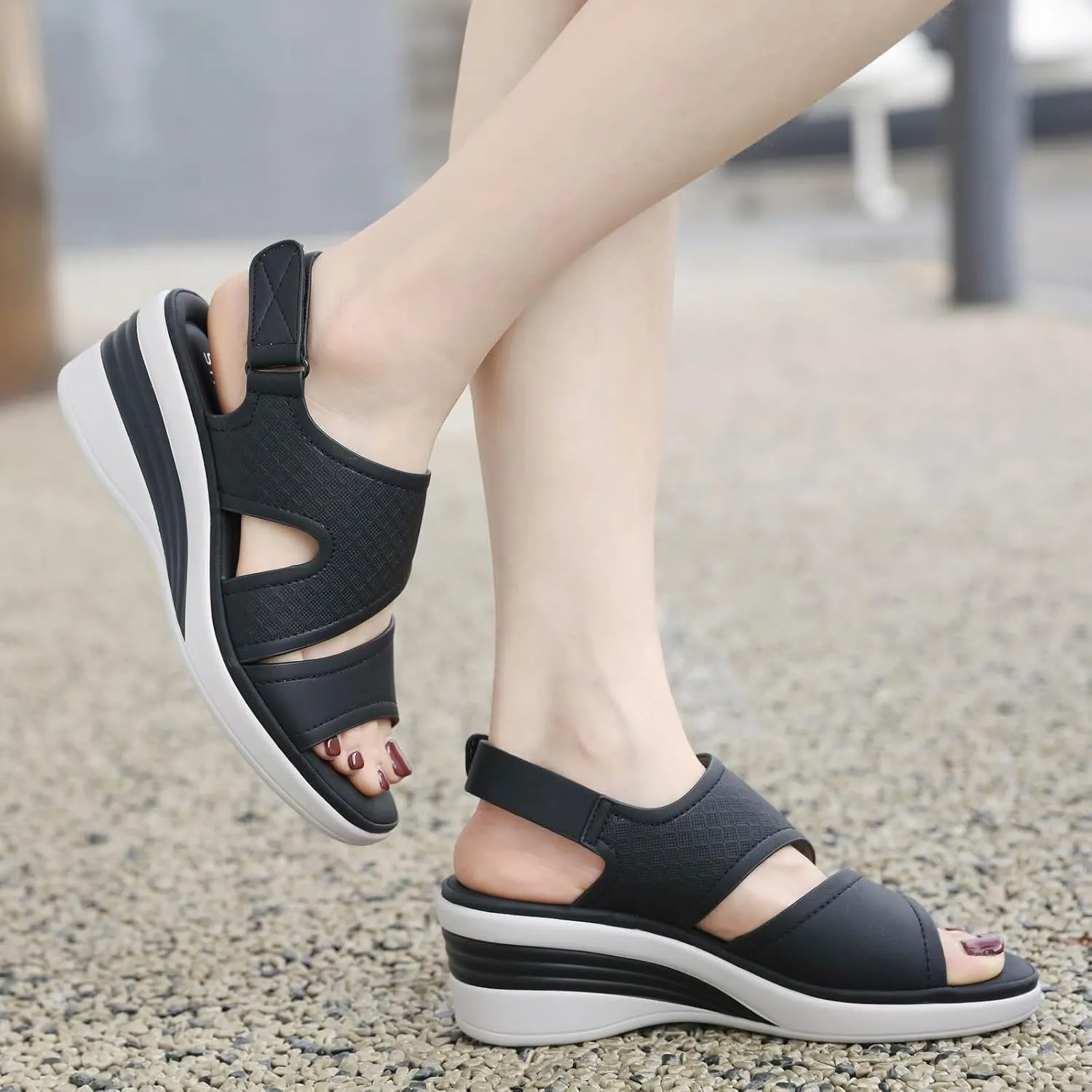 Women's Arch Support Wedge Sandals Womens Comfort Lightweight Platform Sandal Elegant Summer Cool Shoes