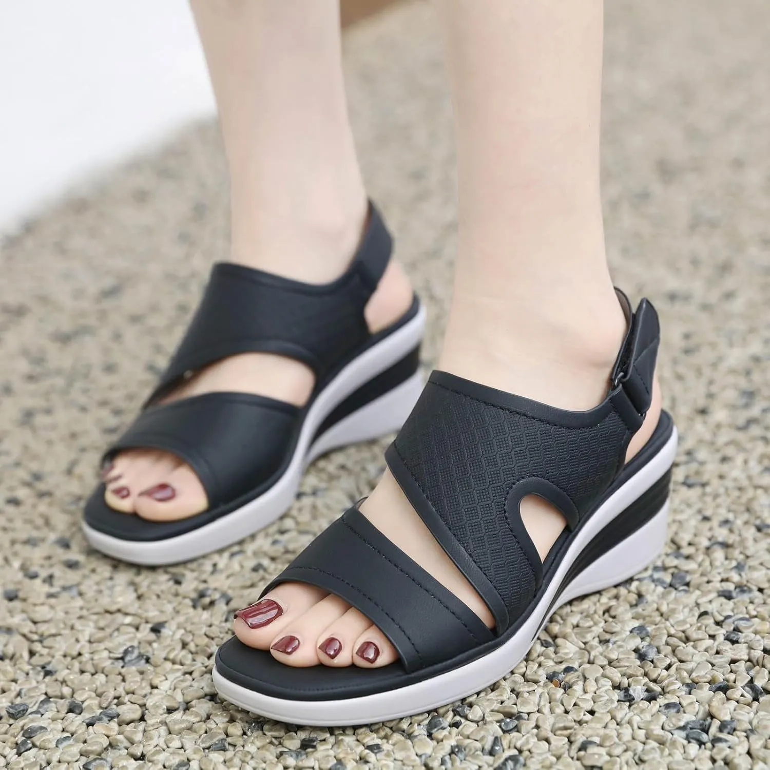 Women's Arch Support Wedge Sandals Womens Comfort Lightweight Platform Sandal Elegant Summer Cool Shoes