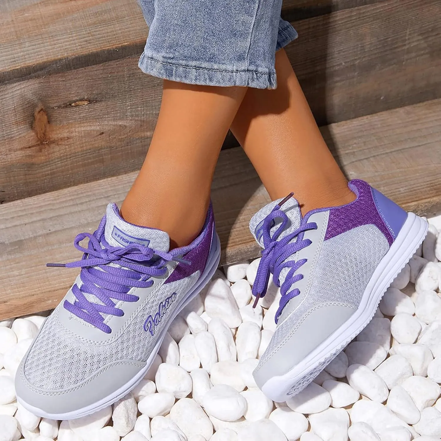 Women's Comfortable Walking Running Tennis Shoes Lace Up Mens Dress Shoes Breathable Women's Shoes Casual Chunky Sneakers Platform Tennis Shoe Trainers Shoe