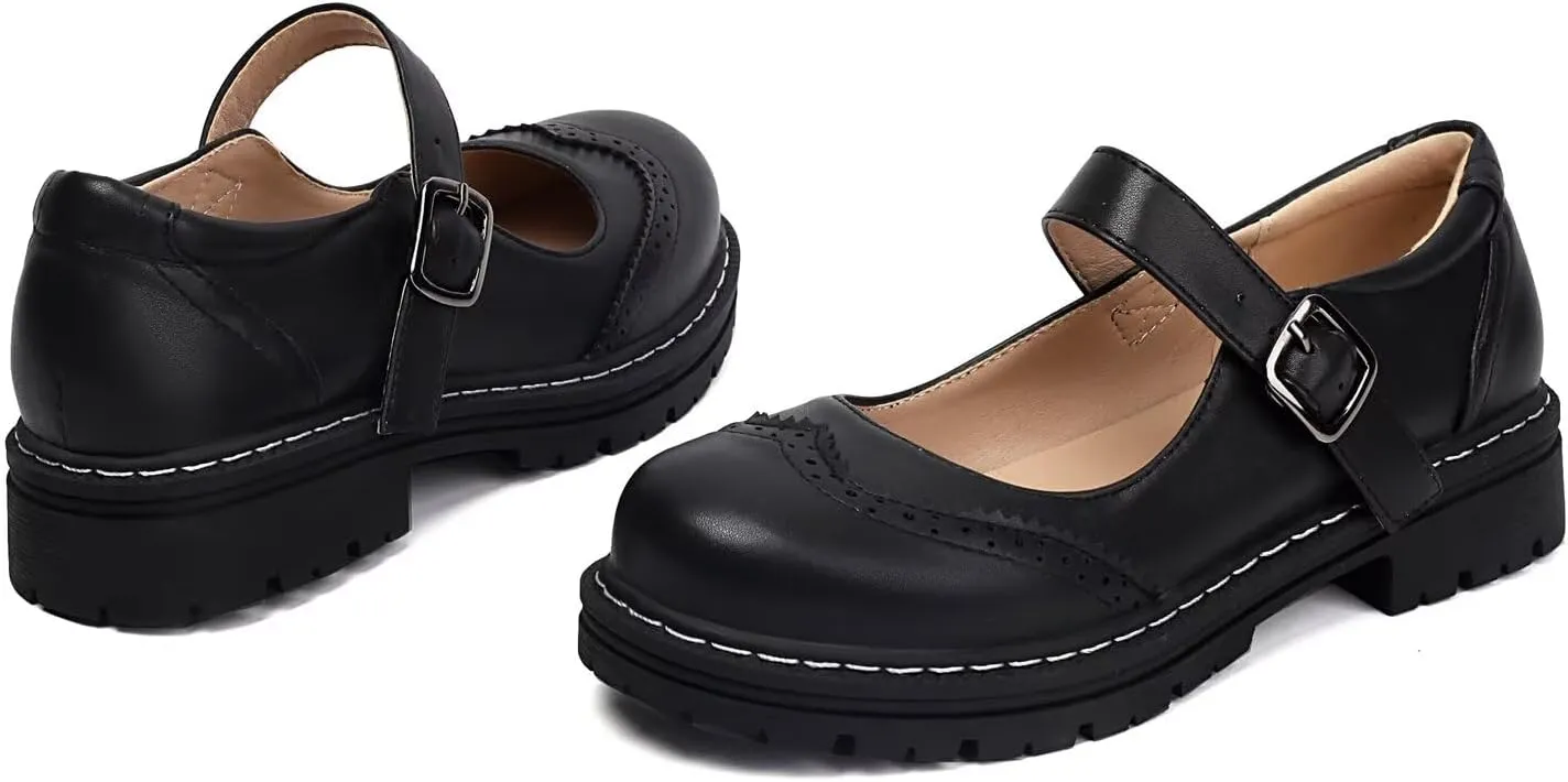 Womens Mary Jane Shoes Gothic Oxford Shoes
