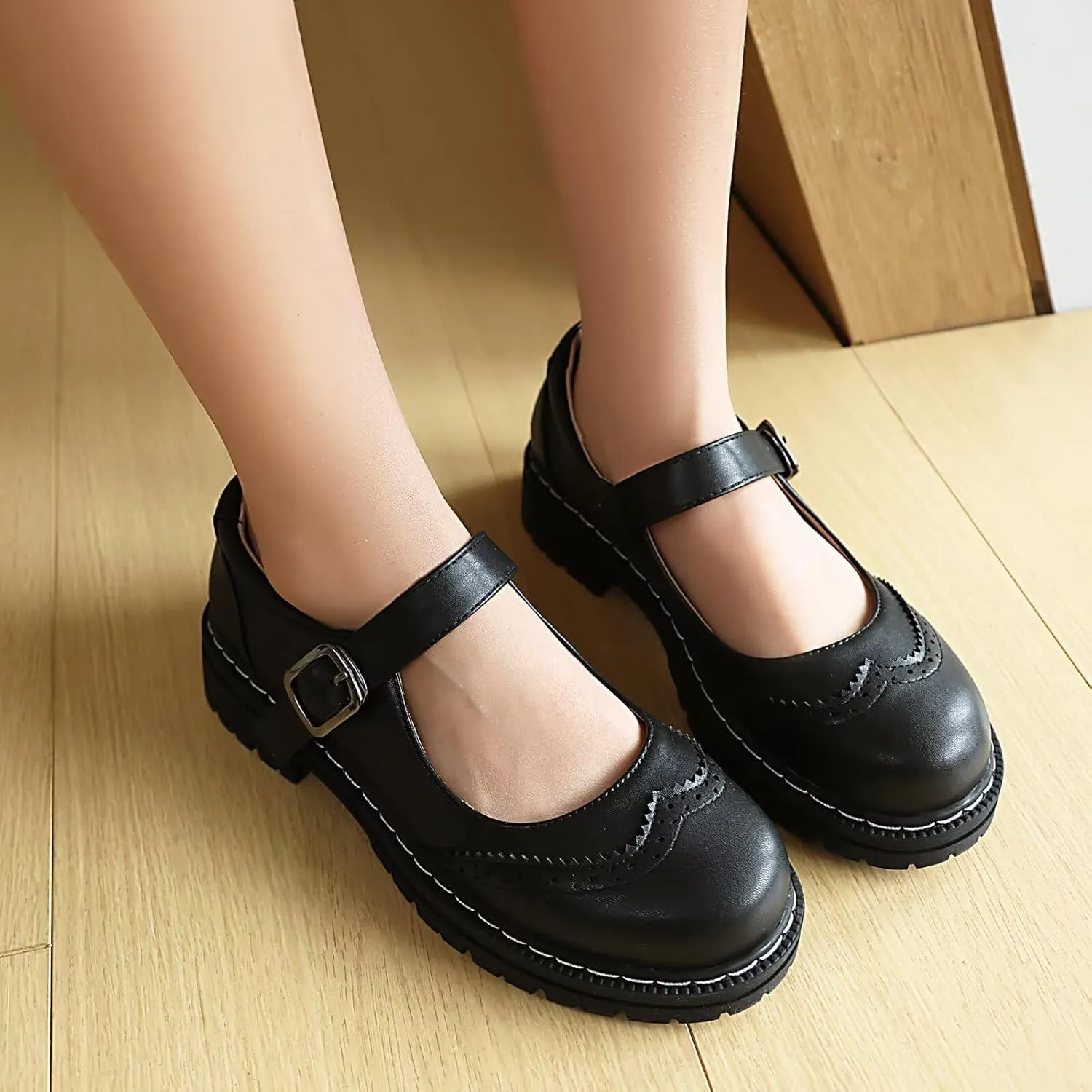 Womens Mary Jane Shoes Gothic Oxford Shoes