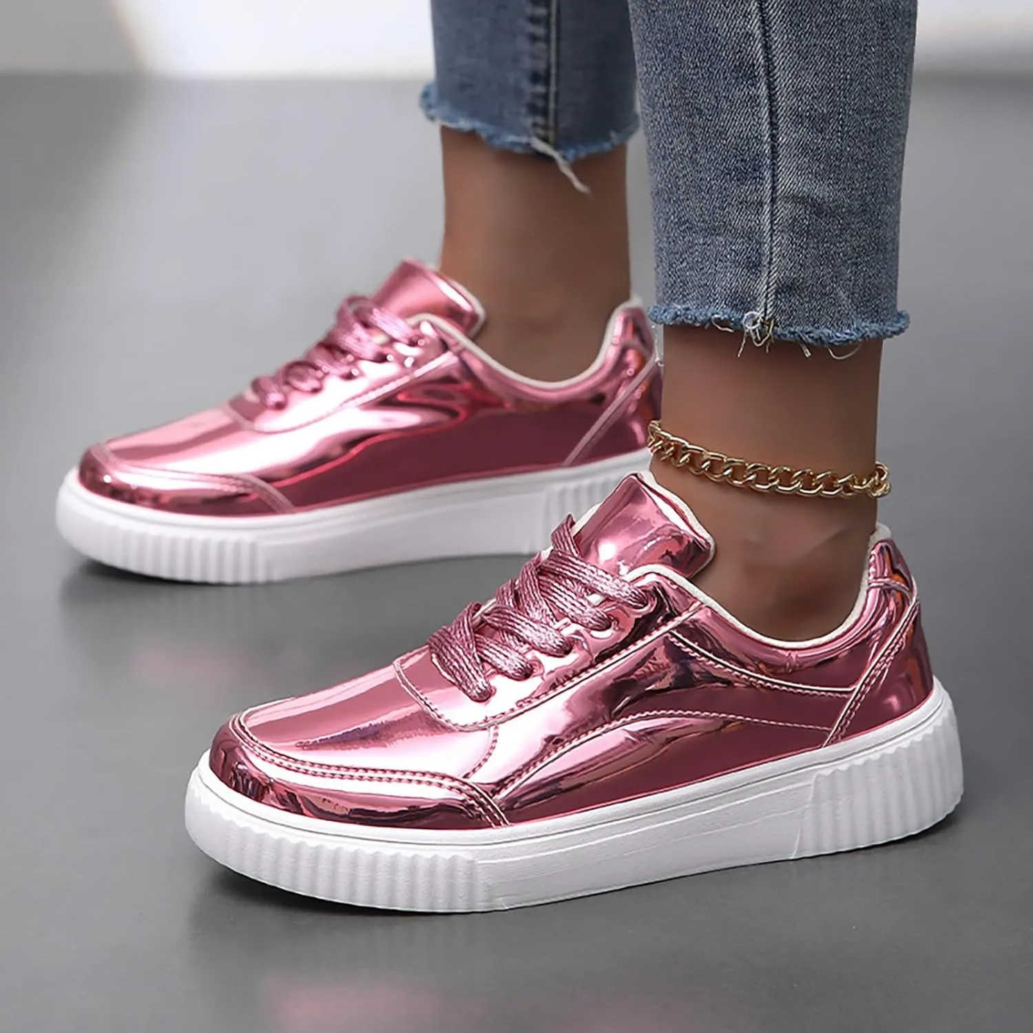 Womens Non Slip Slip On Shoes Casual Walking Sneakers Lightweight Canvas Comfortable Flat Fashion Loafers