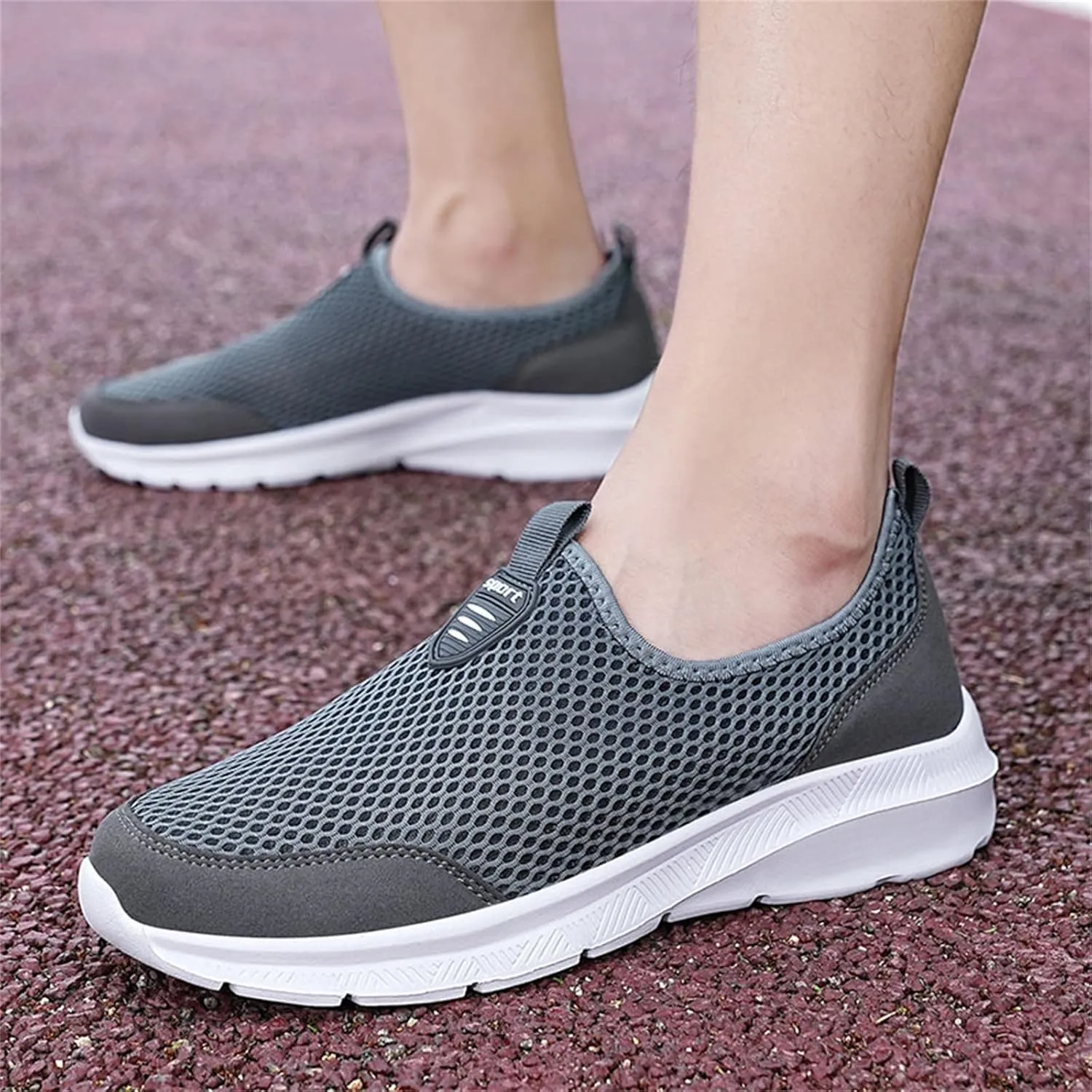 Womens Non Slip Work Shoes Slip On Water Resistant Womens Running Shoes Comfort White Casual Shoes Dress Sneakers White Tennis Shoe Cross Trainer Shoe