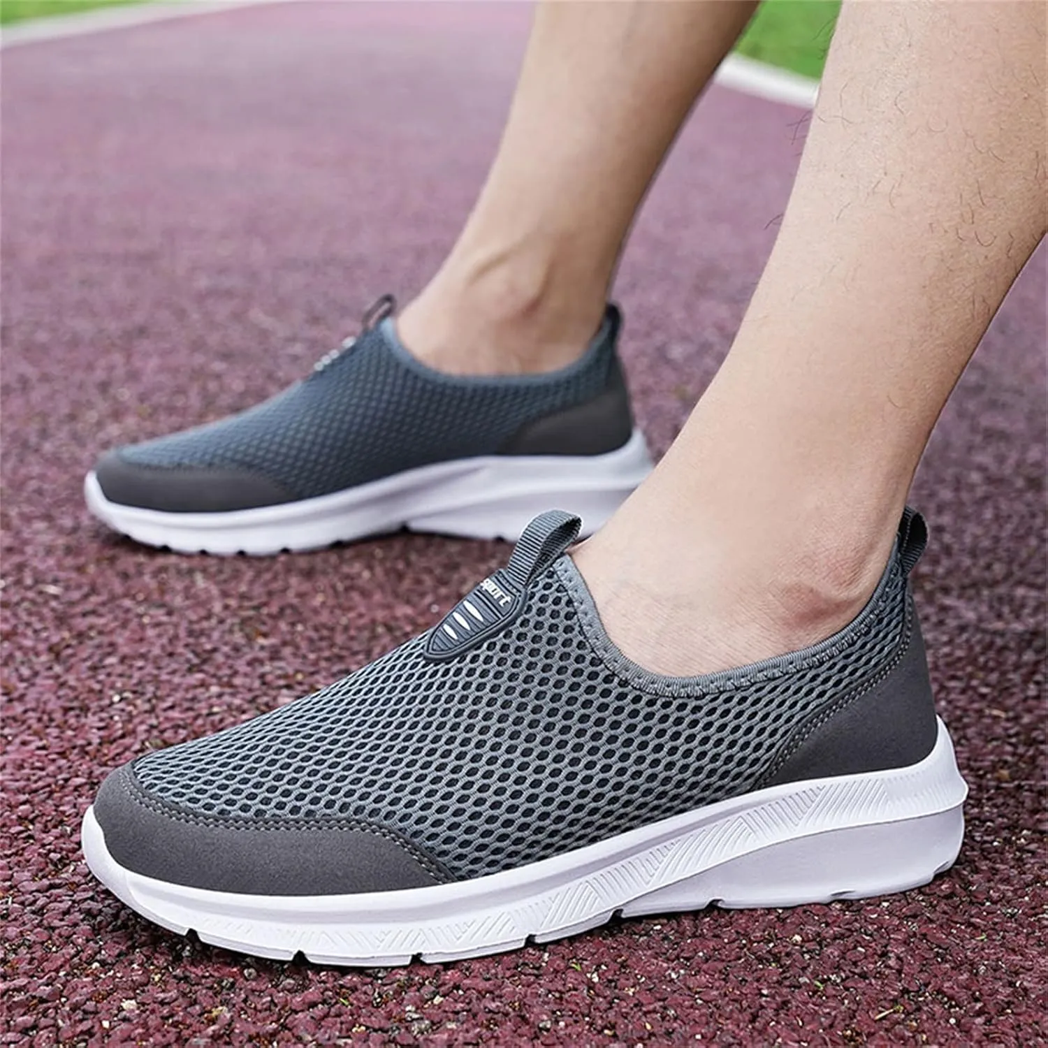 Womens Non Slip Work Shoes Slip On Water Resistant Womens Running Shoes Comfort White Casual Shoes Dress Sneakers White Tennis Shoe Cross Trainer Shoe