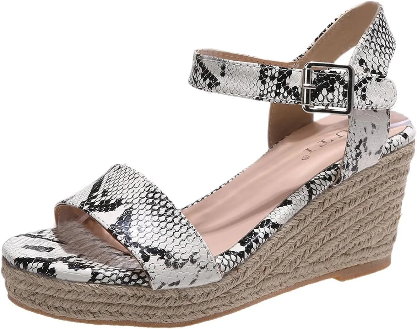 Women'S Open Toe Buckle Ankle Strap Platform Wedge Sandals Espadrille Wedge Sandals Open Toe High Heel Dressy Summer Wedges for Women 2025