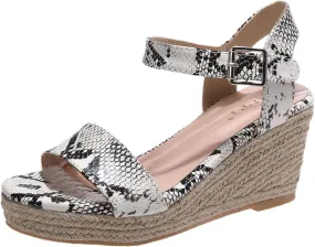 Women'S Open Toe Buckle Ankle Strap Platform Wedge Sandals Espadrille Wedge Sandals Open Toe High Heel Dressy Summer Wedges for Women 2025