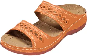 Womens Orthopedic Slide Sandals Ladies Arch Support Slip On Sandal Casual Comfort Walking Slides Chic Summer Beach