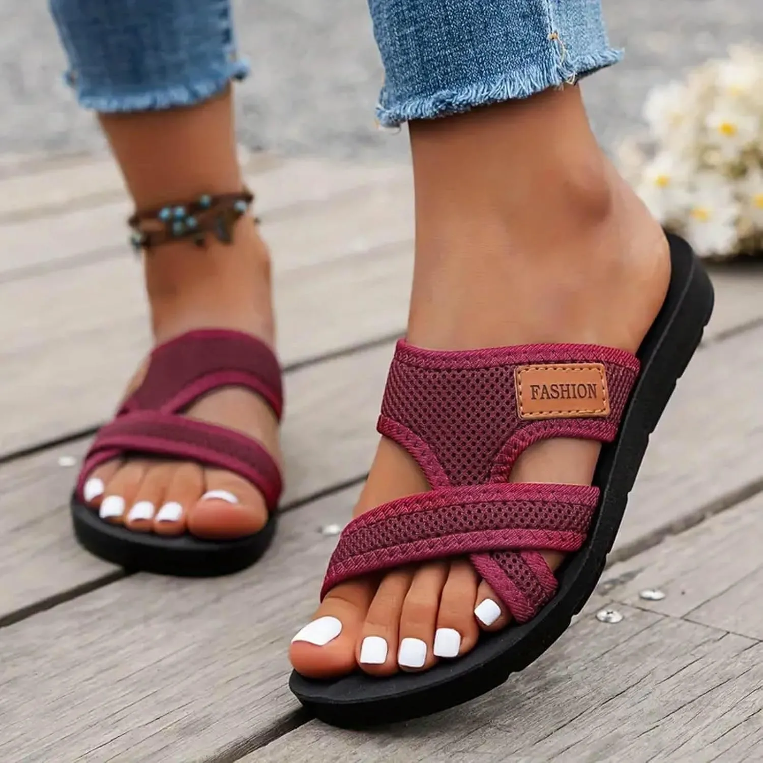 Women's Platform Wedge Sandals Casual Walking Wedges Summer Platform Comfortable Low Wedges Womens Sandal