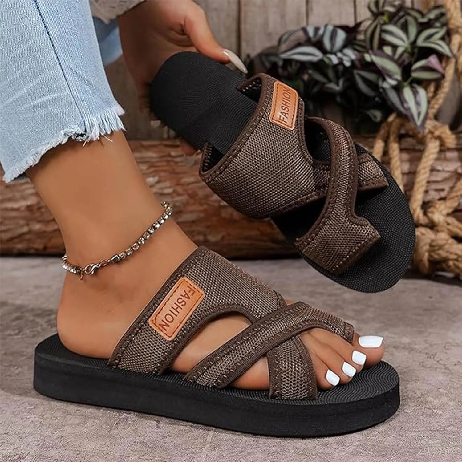 Women's Platform Wedge Sandals Casual Walking Wedges Summer Platform Comfortable Low Wedges Womens Sandal