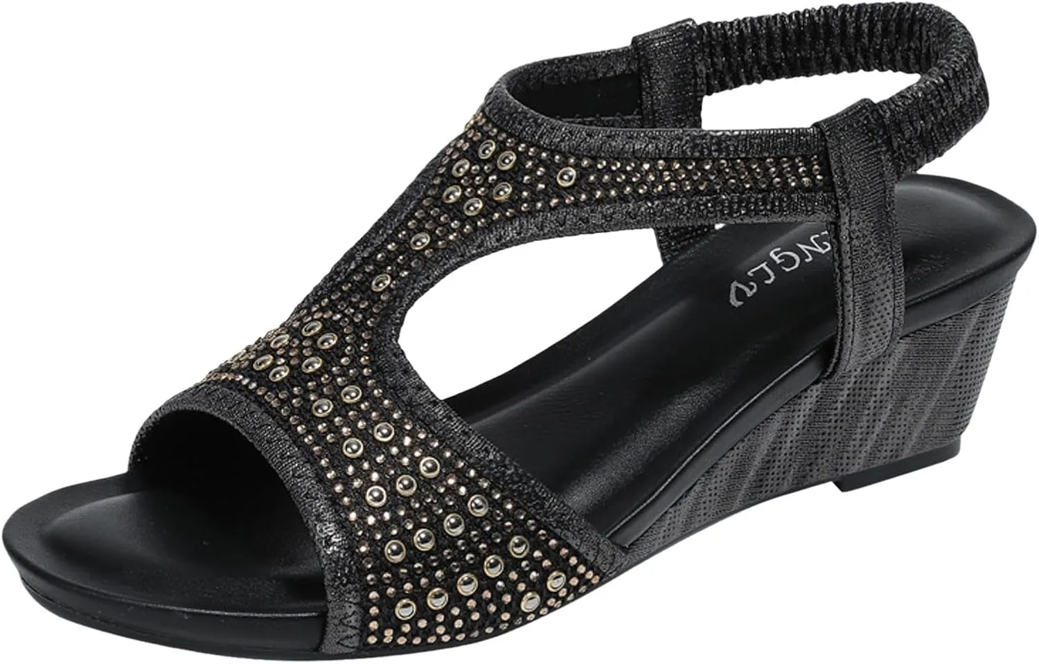 Women's Platform Wedge Sandals Flower Low Heel Dressy Sandals Summer Low Wedges Womens Comfortable Open Toe Sandal
