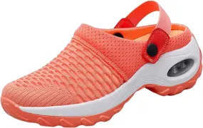 Women's Sandals 2025 Lightweight Sandals with Air Cushion Summer Air Cushion Platform Outdoor Dressy Slippers Walking Shoes Comfortable Breathable Walking Casual Mules Trendy Sneaker 2025