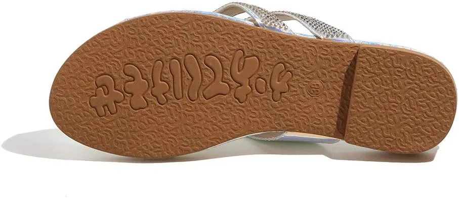 Womens Sandals Size 9 With Arch Support Sliders Beach Crystal Women's Flops Sandals Womens Leather Flip Flops Size 6