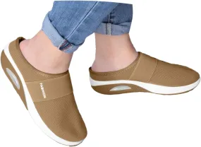 Womens Sandals With Arch Support Casual Womens Slip On Mules Walking Slippers Closed Toe Slides Orthopedic Shoes