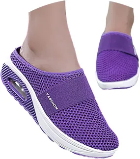 Womens Sandals With Arch Support Casual Womens Slip On Mules Walking Slippers Closed Toe Slides Orthopedic Shoes