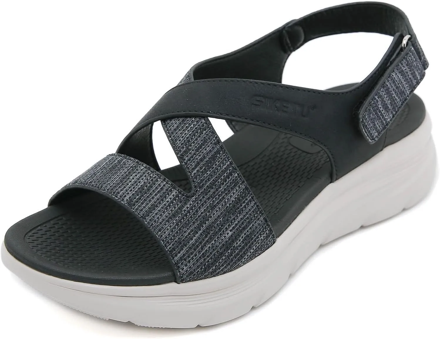 Womens Slip On Sandals Womens Comfort Flat Slides Soft Thick Bottom Walking Flat Sandals With Adjustable Straps