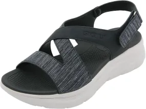 Womens Slip On Sandals Womens Comfort Flat Slides Soft Thick Bottom Walking Flat Sandals With Adjustable Straps
