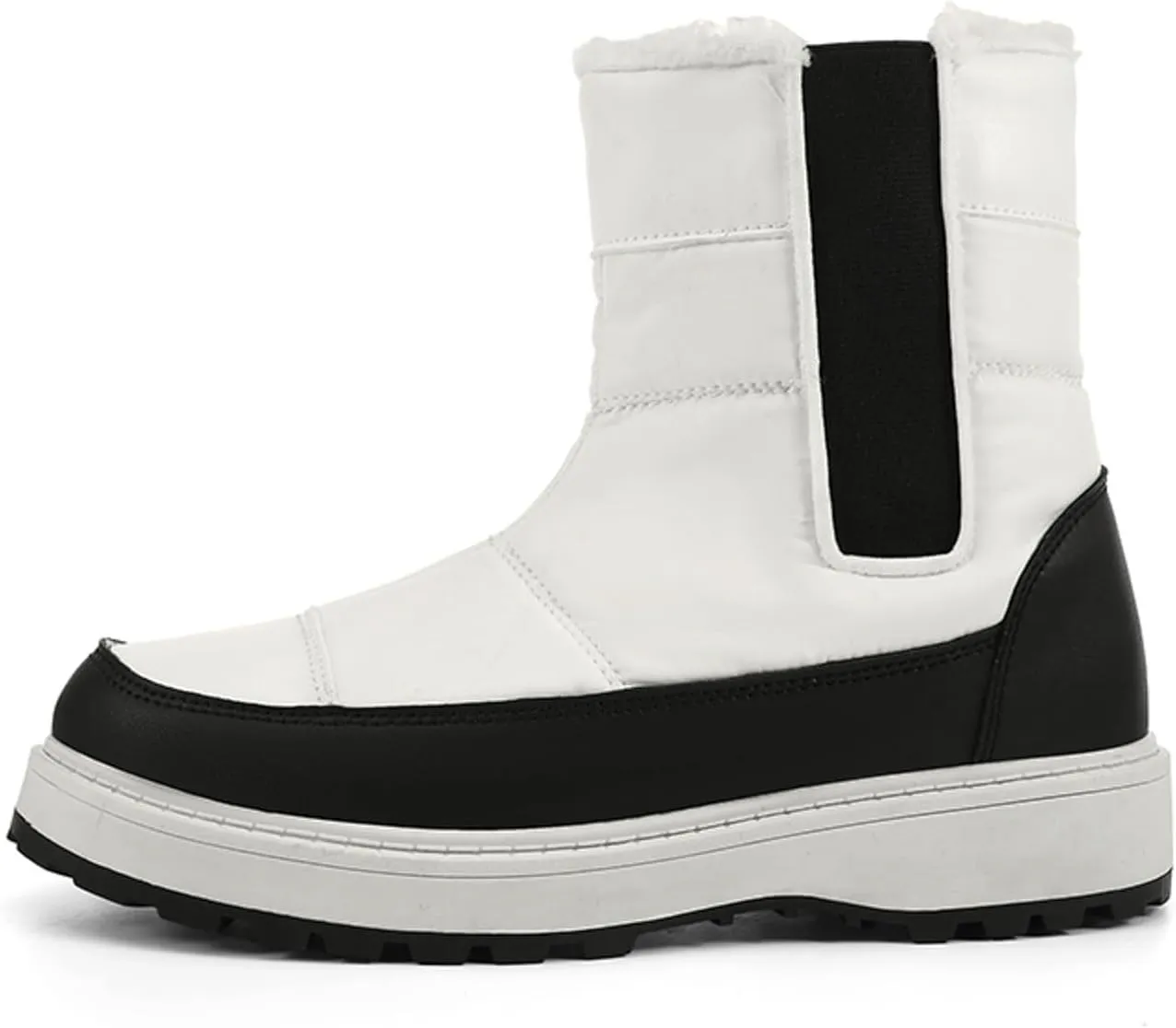 Womens Snow Boots Winter Boots for Women Warm Fleece Lined Furry Mid Calf Boots Ladies Platform Boots Water-proof Non-Slip Outdoor Shoes Comfortable Walking Hiking Shoes for Women