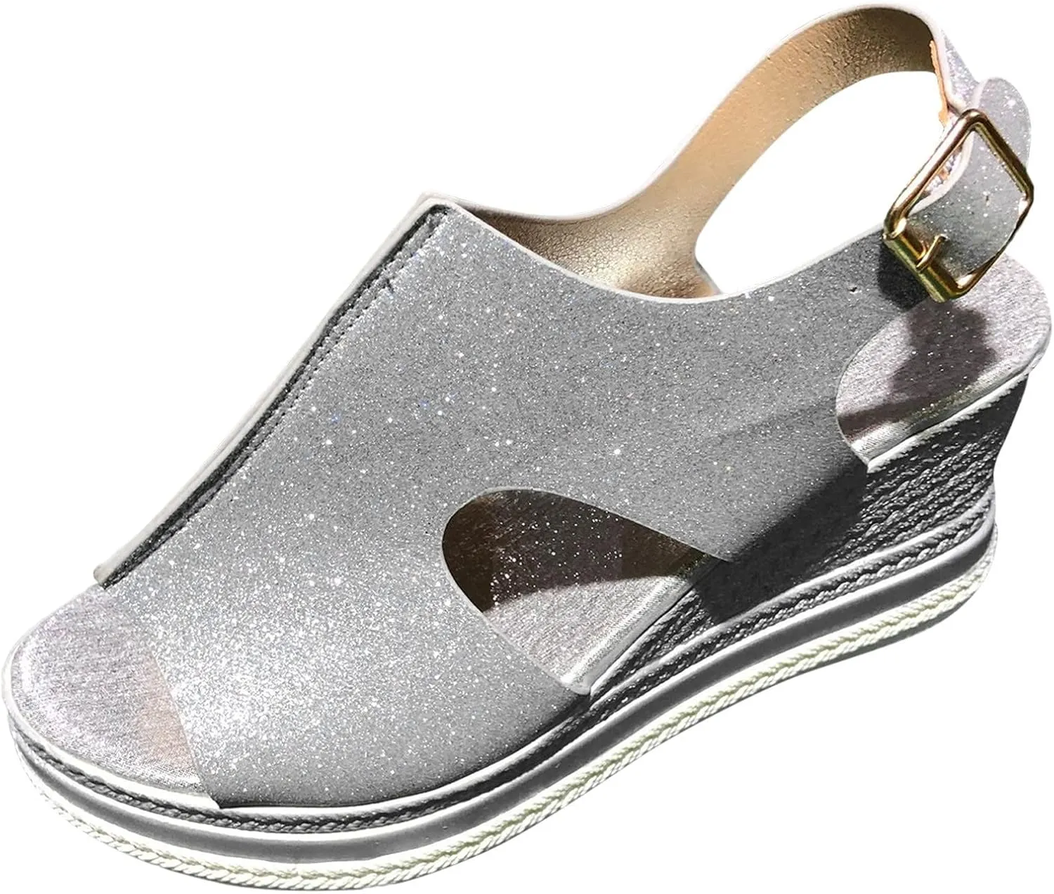 Womens Summer Wedge Sandals Summer Comfortable Dress Wedges Sandal Orthopedic Sandals with Arch Support