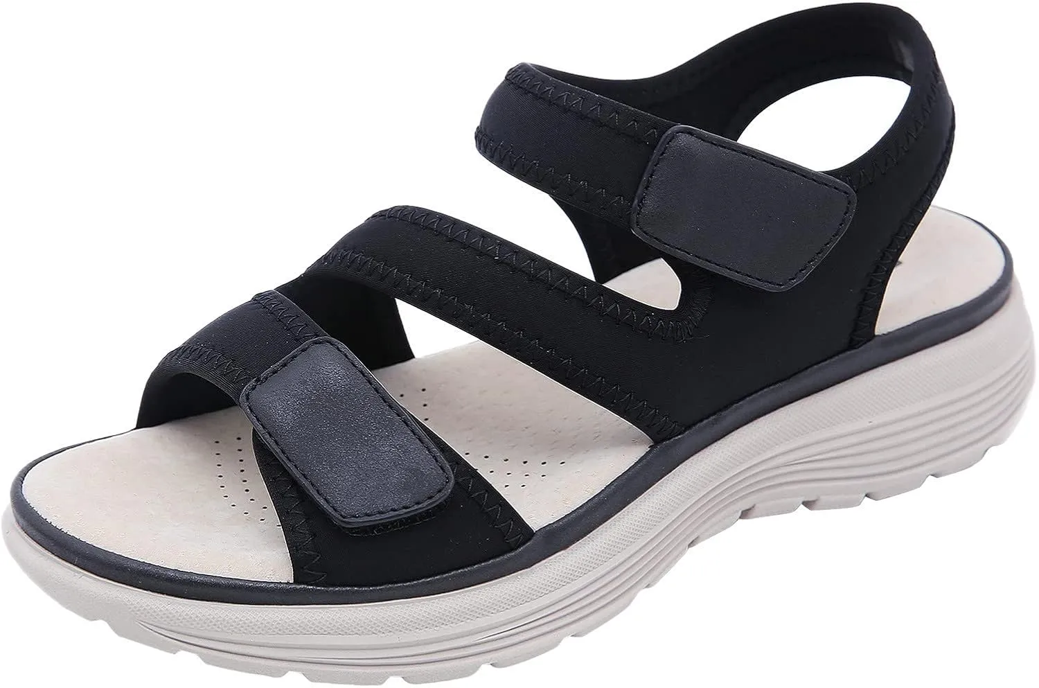 Womens Summer Wedge Sandals Summer Platform Comfortable Low Wedges Sandal Arch Support Elegant Sandals
