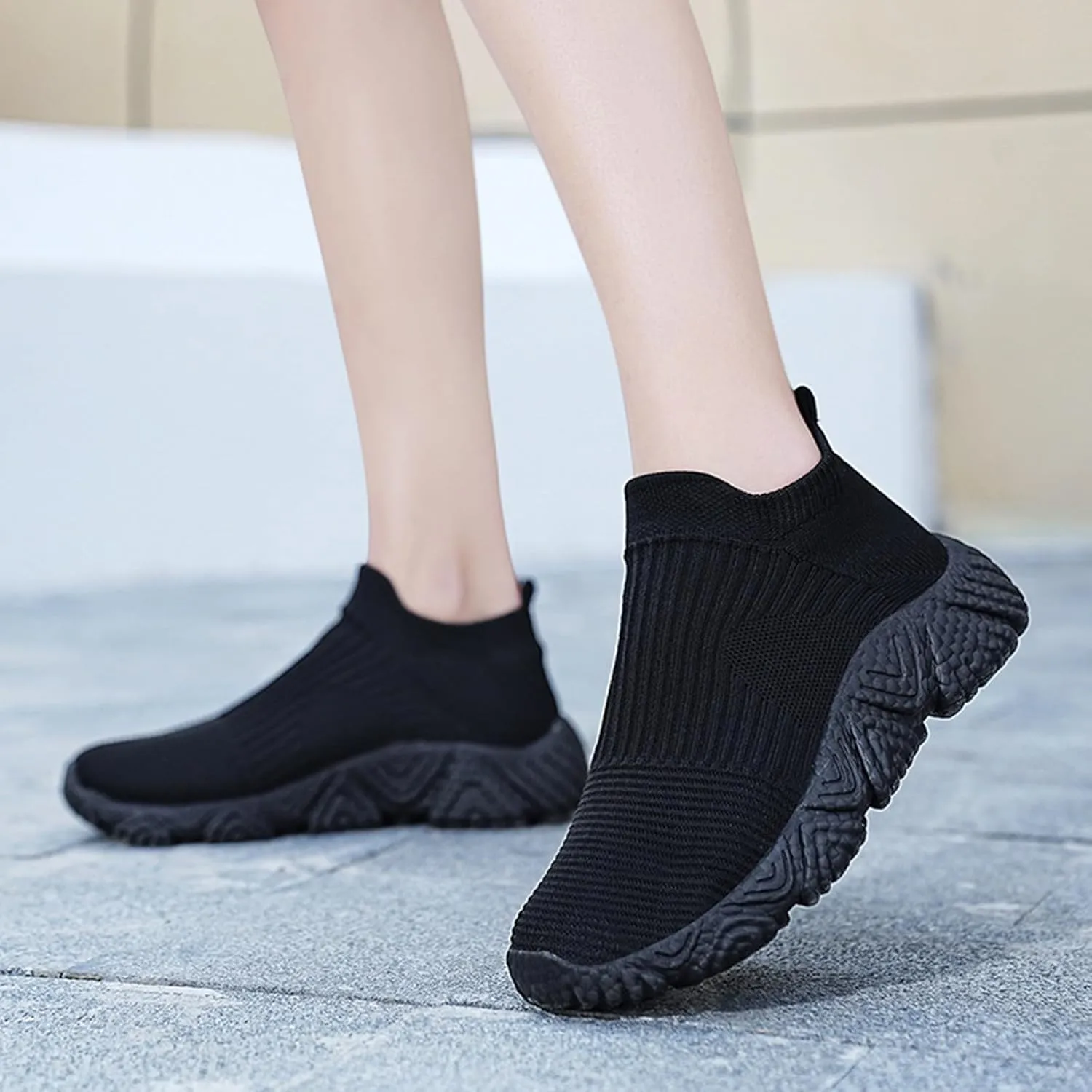 Womens Walking Shoes Slip On Casual Sneakers Breathable Mesh Shoes Womens Canvas Casual Flip Flop Sandals