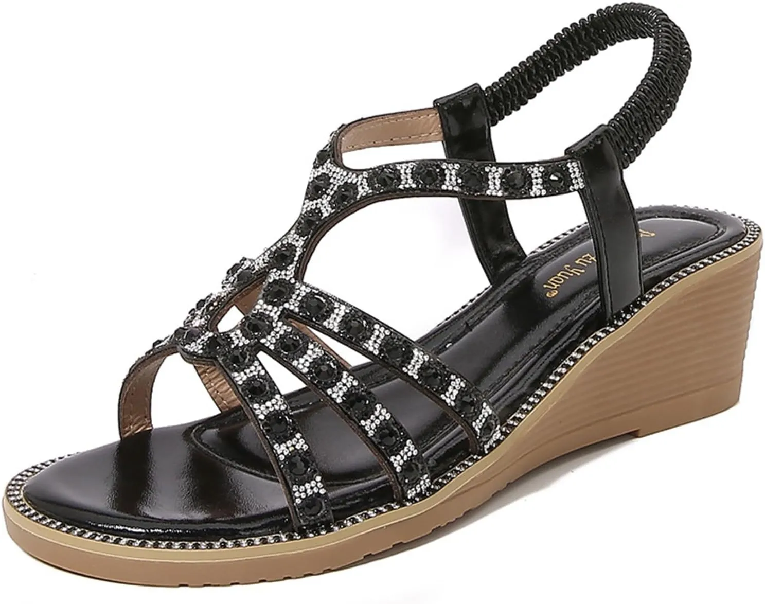 Womens Wedge Sandals Comfortable Summer Platform Casual Dress Women Sandal Flower Low Heel Dressy Sandals