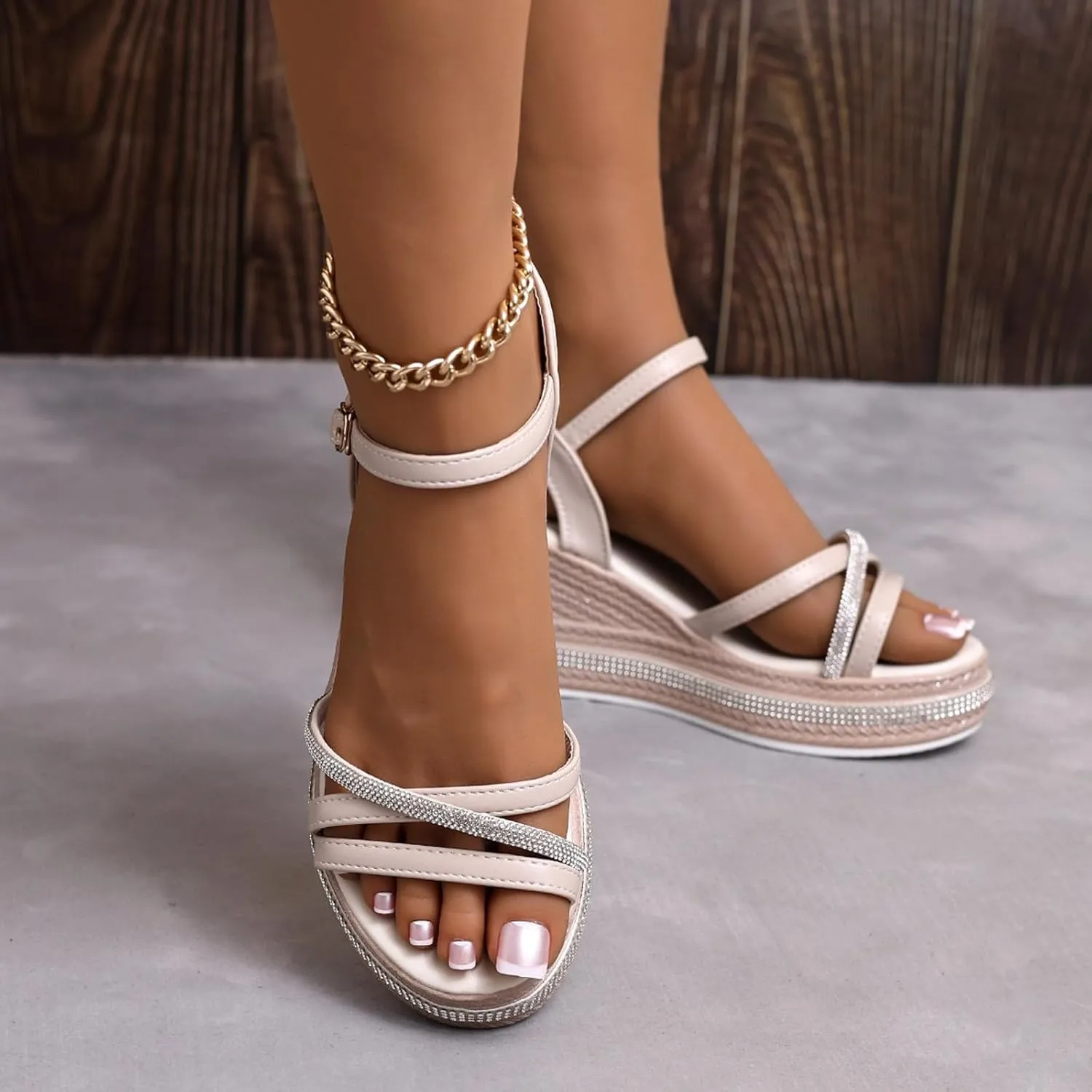 Womens Wedge Sandals Open Toe Flatform Wedge Casual Sandal Dress Sandals Women's Classic Wedge Heels Sandals
