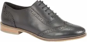 Womens/Ladies Brogue Oxford Lace Up Leather Shoes (10 US) (Black)