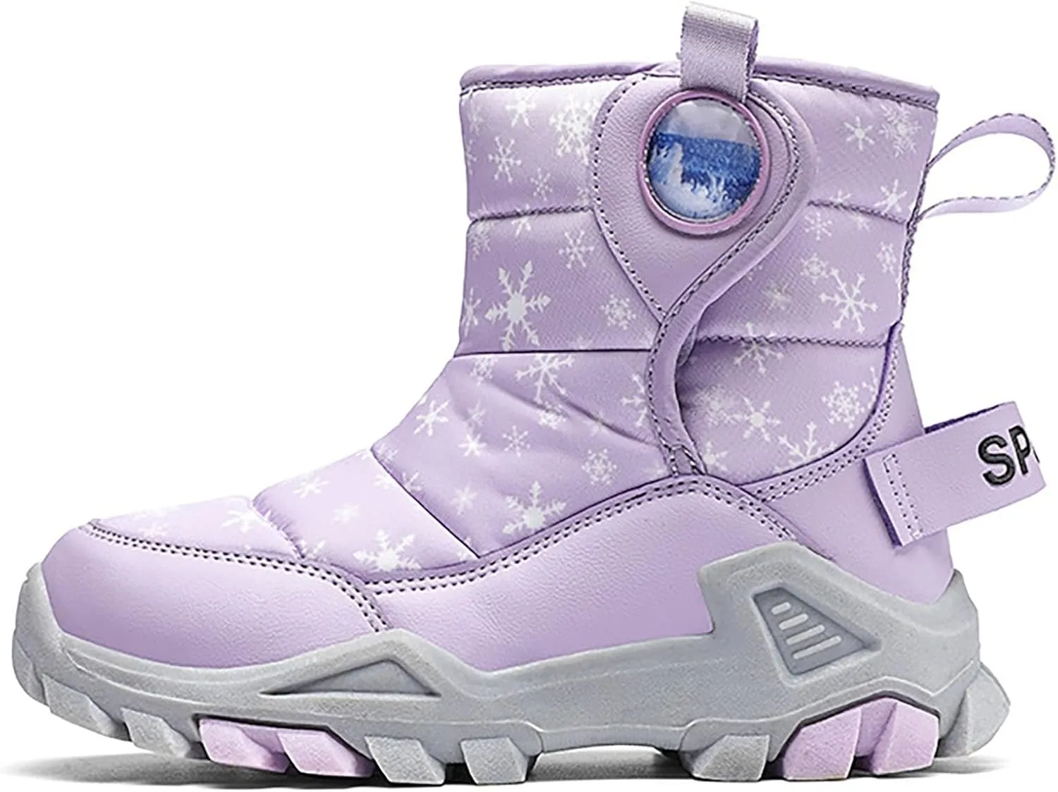 Wterproof Kids Snow Boots Girls Boys Toddlers Fleece Lined Snow Boots For Boys Insulated Non Slip Mid Calf Boots