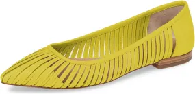 YDN Women Chic Pointed Toe Hollow Out Ballet Flats Caged Low Heel Slip On Comfy Pumps Shoes